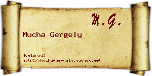 Mucha Gergely névjegykártya